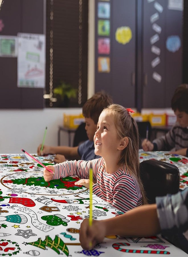 SPERINGEEN Christmas Crafts for Kids, Christmas Games, Activities, Coloring Tablecloth, Gifts, Poster, Banner, Party Favors for Family or Classroom - Holiday Xmas Party Decorations - Image 5